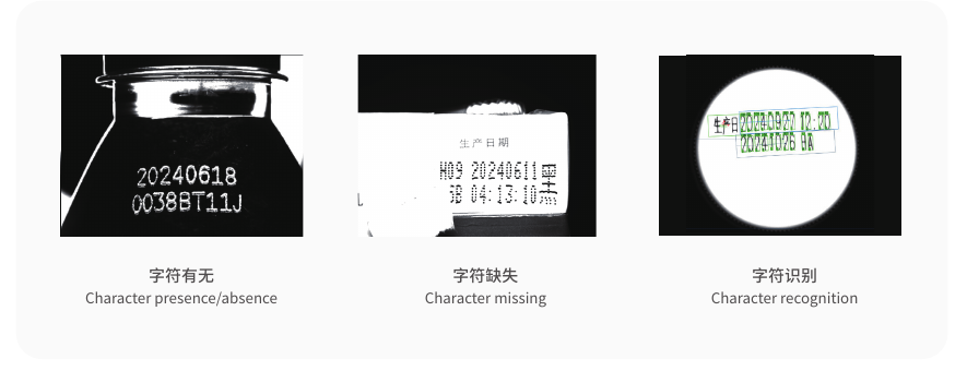 字符检测示例：字符有无、字符缺失与OCR识别